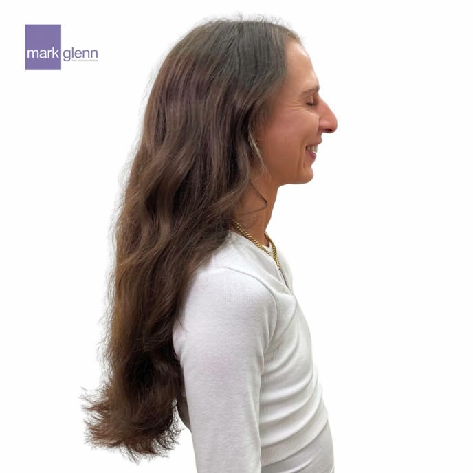 After Picture - Fragile Hair Restored After Human Tape Extensions Damage