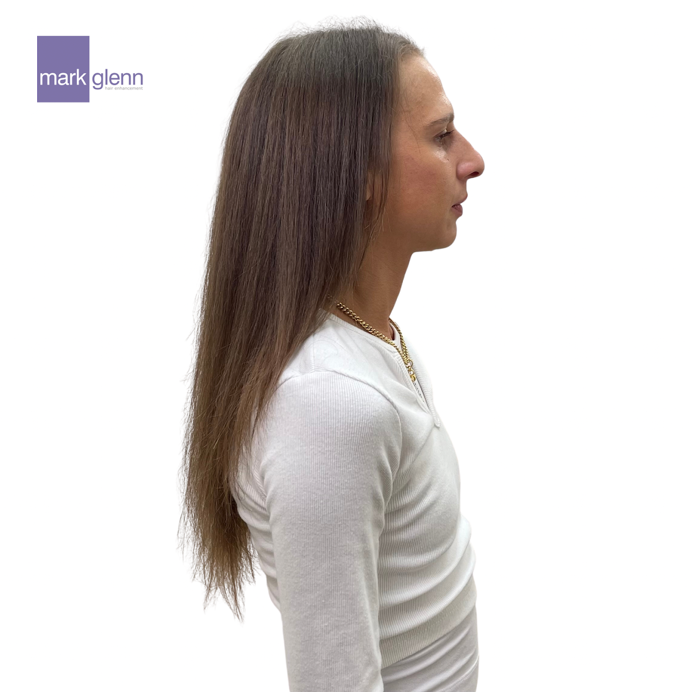 Before Picture - Fragile Hair Restored After Human Tape Extensions Damage