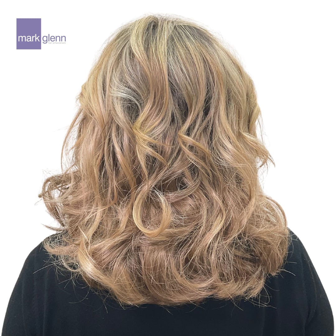 After Picture - Bouncy, wavy hair extensions after chemical colour damage