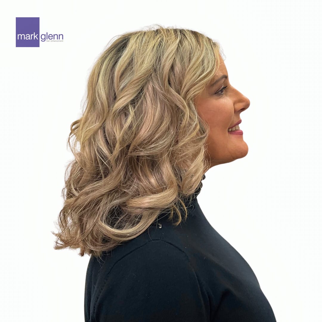 After Picture - Bouncy, wavy hair extensions after chemical colour damage