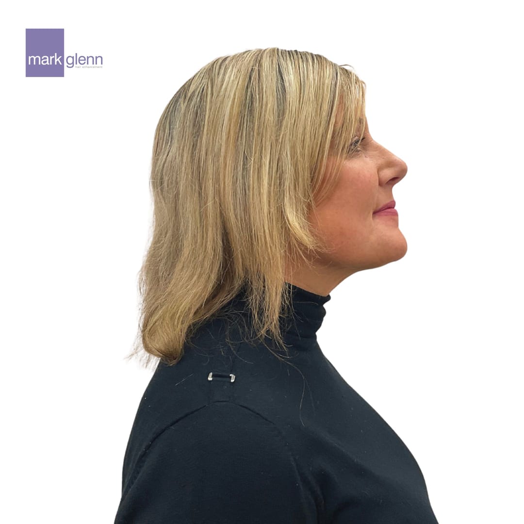 Before Picture - Bouncy, wavy hair extensions after chemical colour damage