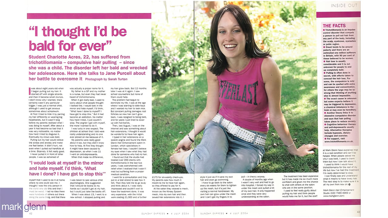 HL107-M - Trichotillomania - No Longer Bald - Kinsey System at Mark Glenn, London