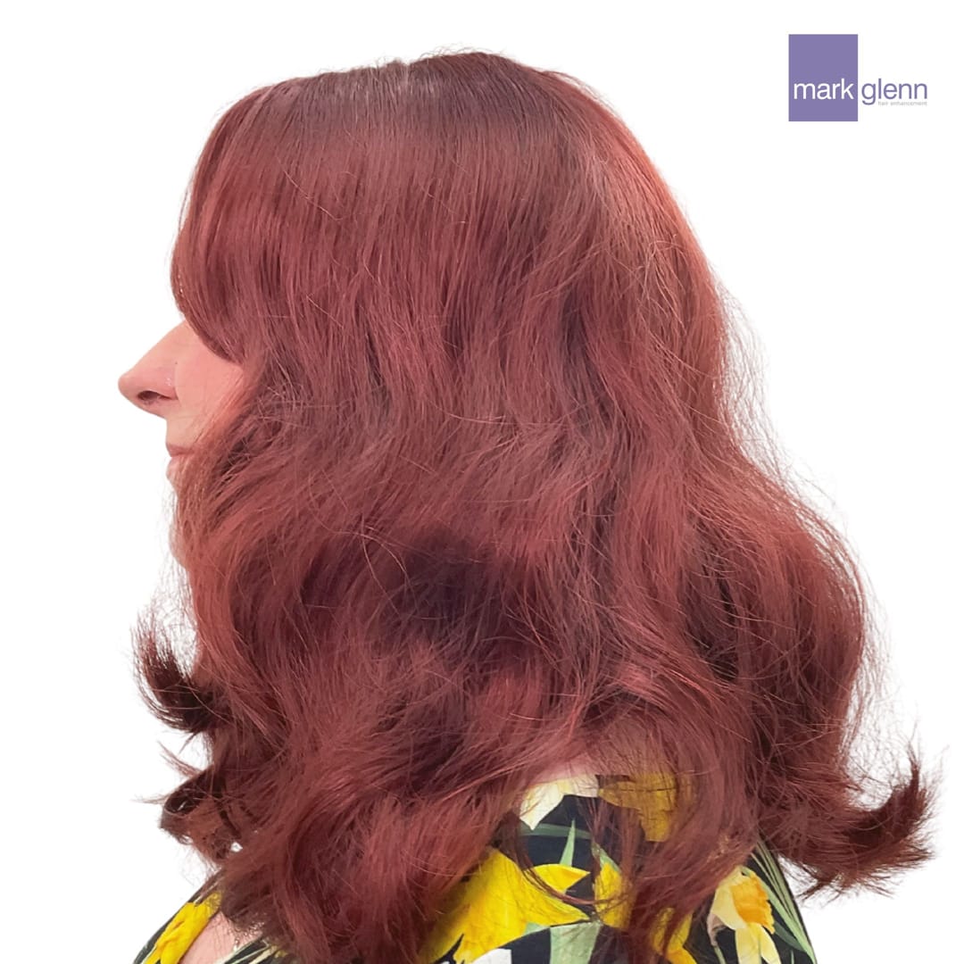 After Picture - Tantalising Transition in Gorgeous Red - Semi-Permanent Trans Wig Alternative