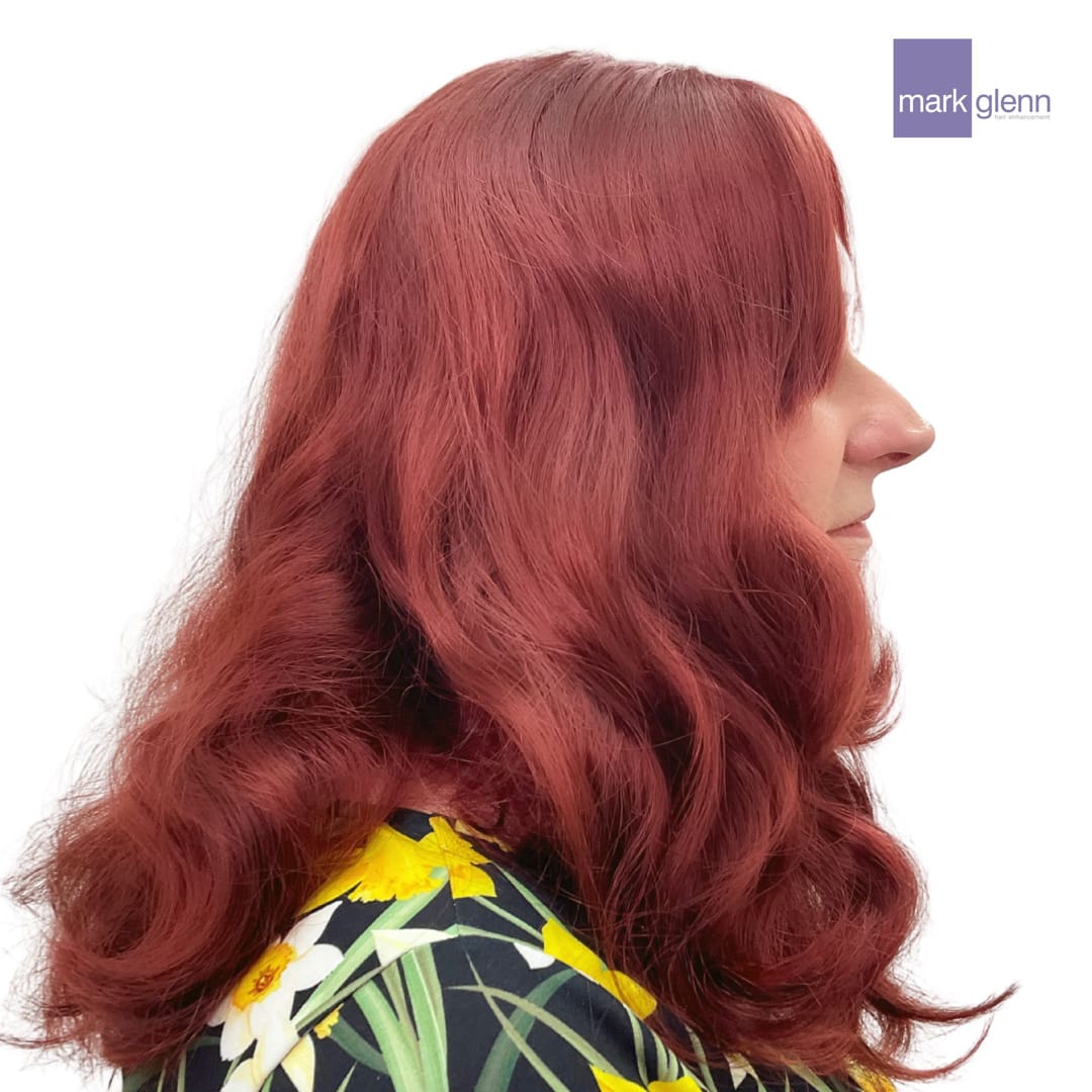 After Picture - Tantalising Transition in Gorgeous Red - Semi-Permanent Trans Wig Alternative