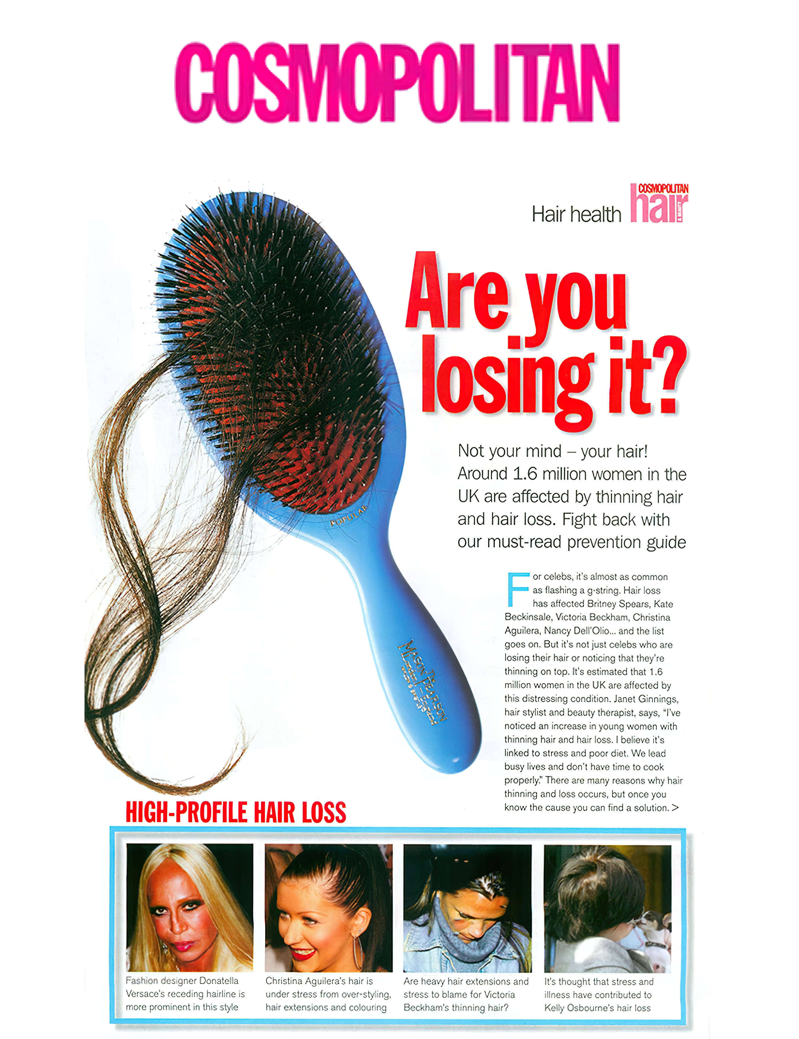 'Are you losing it?' - women's thinning hair and hair extension hair loss in Cosmopolitan