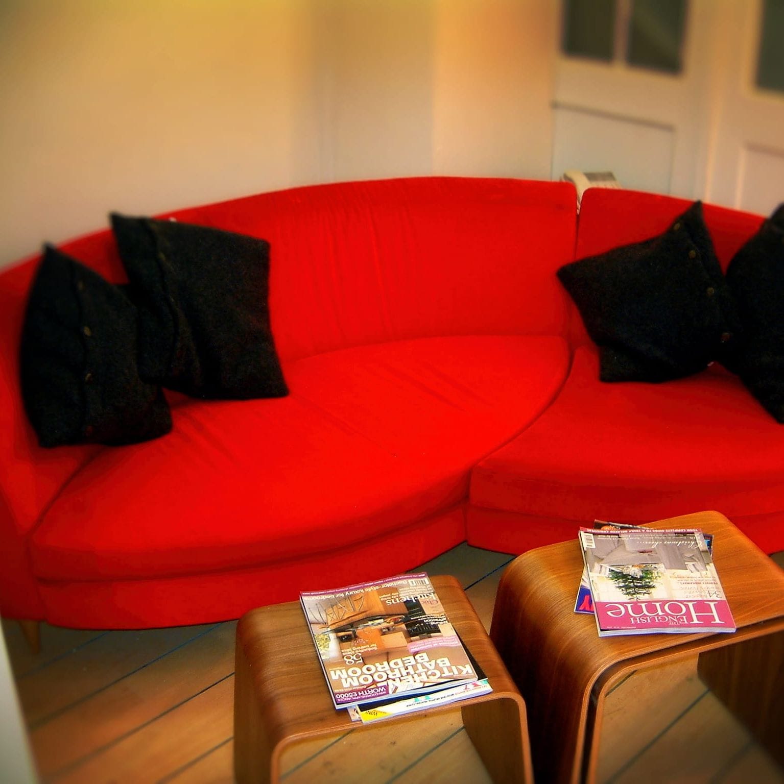 Downstairs client waiting area at Mark Glenn, Mount Street, Mayfair, London, 2005