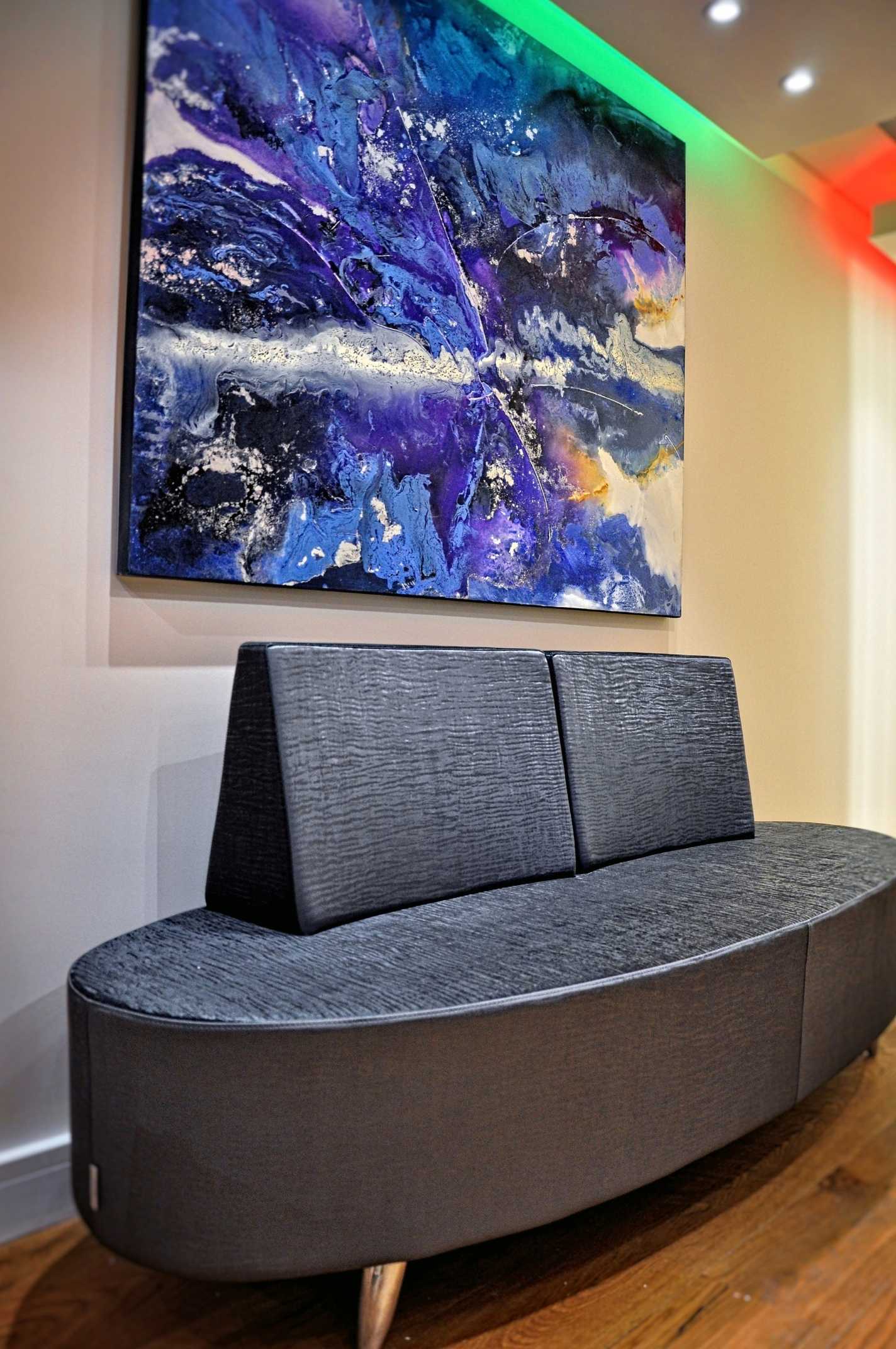 Unique, specially commissioned artwork at Mark Glenn's London Hair Extensions Studio