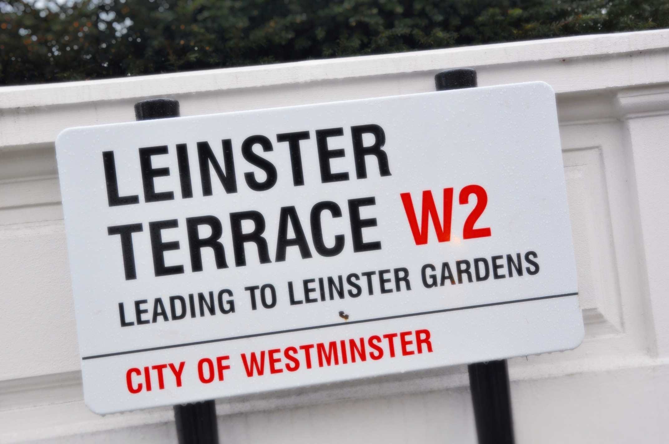 Leinster Terrace sign, London, W2