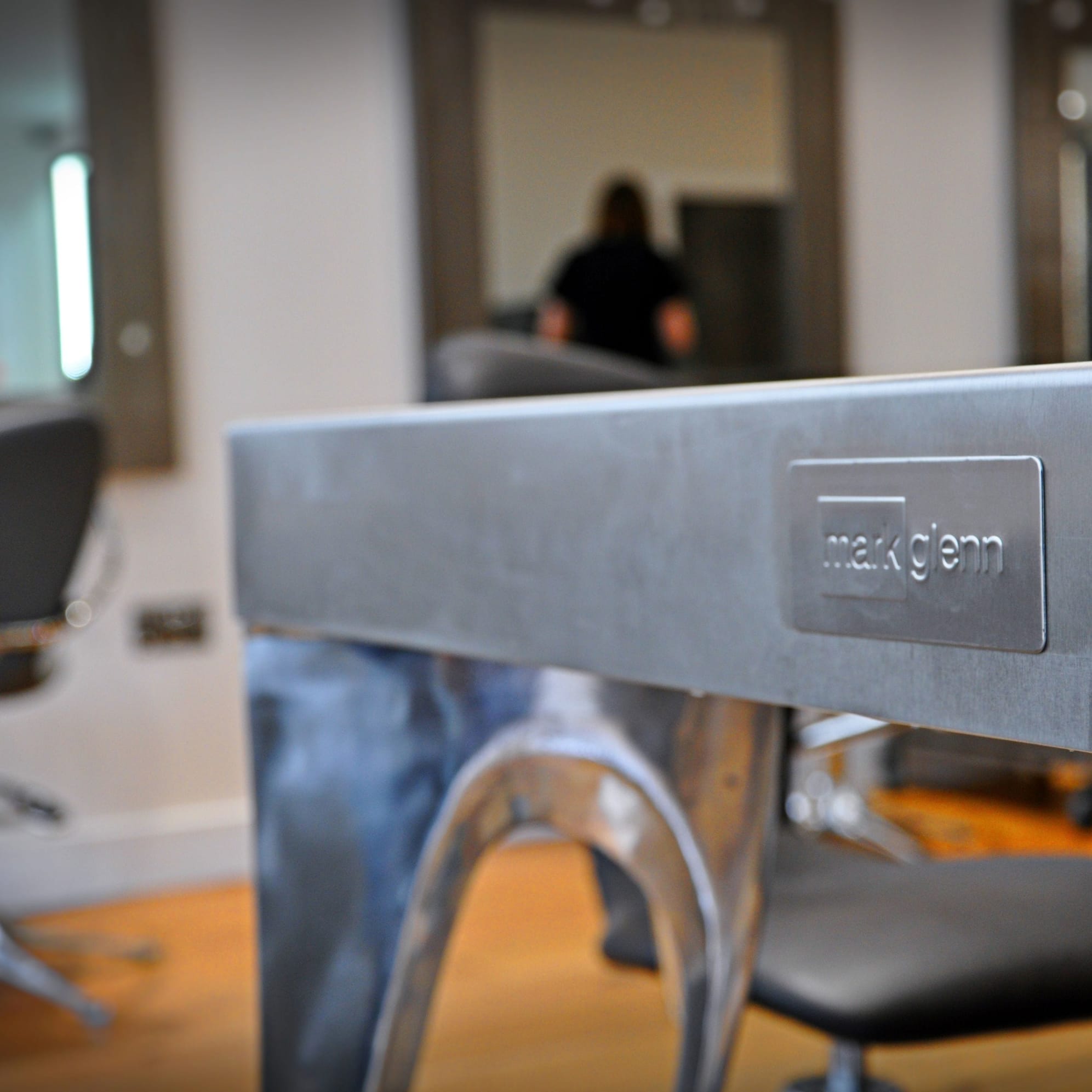 Custom-designed and created furniture at Mark Glenn's London hair extension studio
