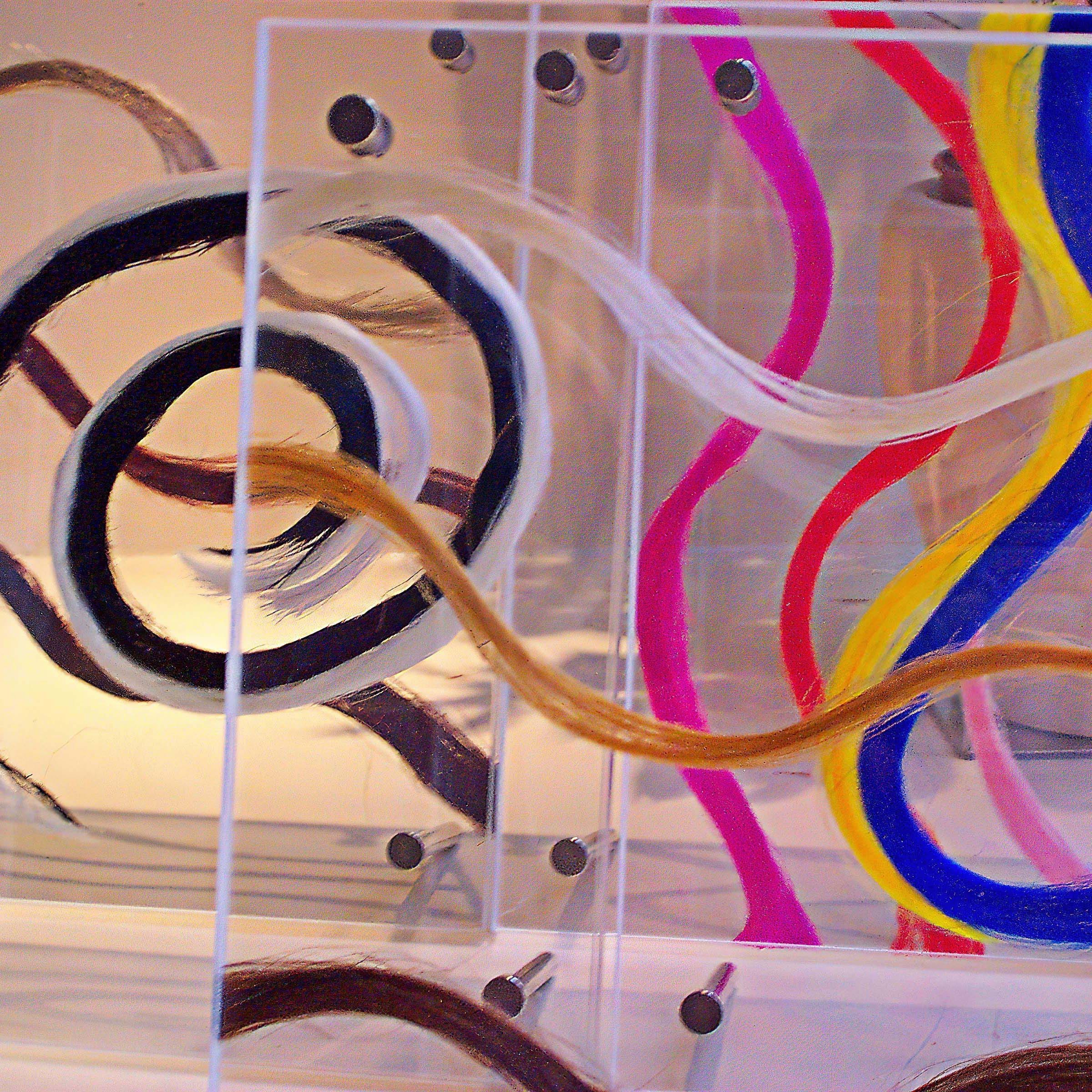 Hair art at Mark Glenn's first London location, 2001