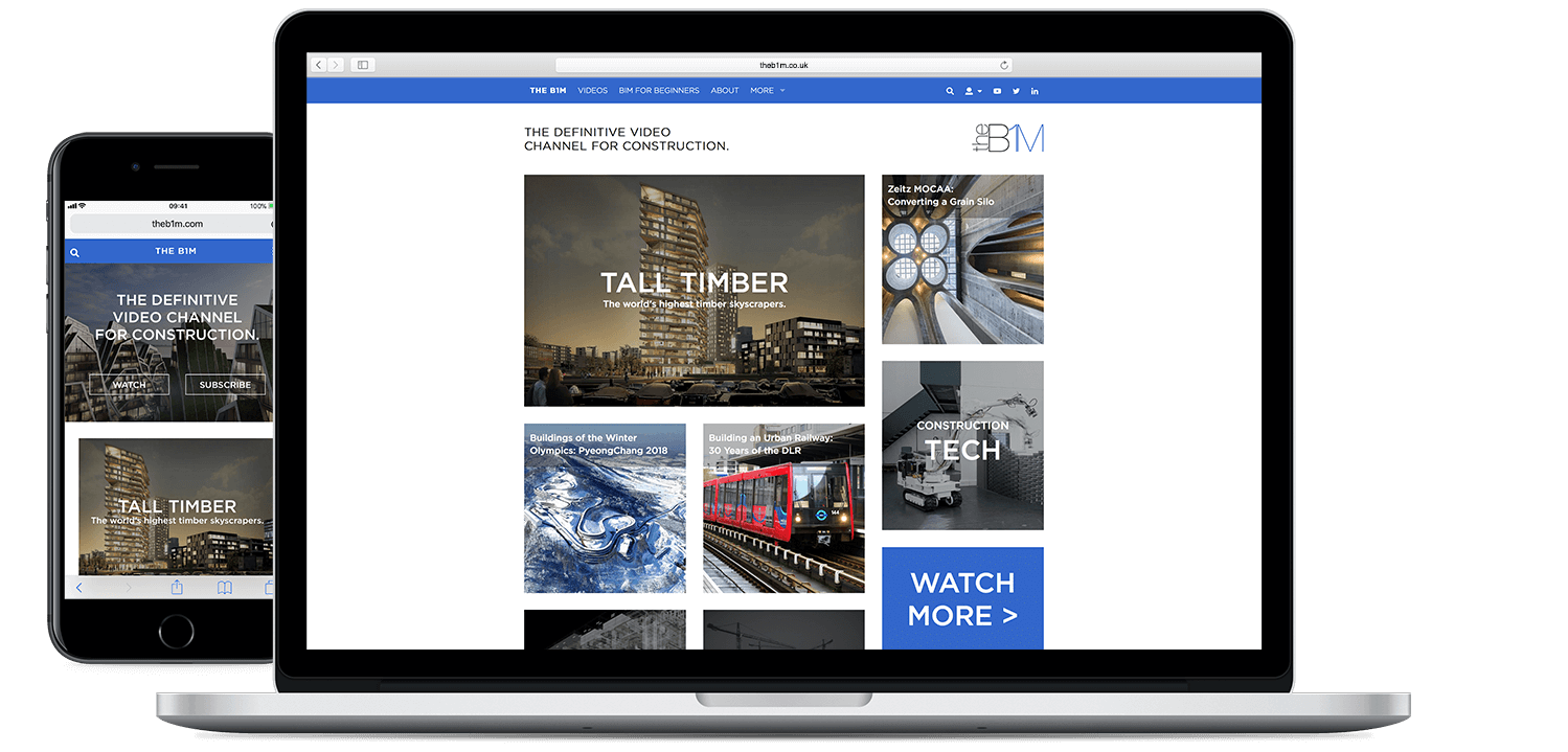 The B1M Website Device Screenshots