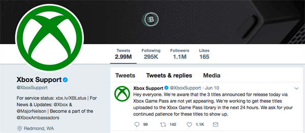 Screenshot of Xbox Twitter homepage social media marketing Screenshot of Xbox Twitter homepage social media marketing
