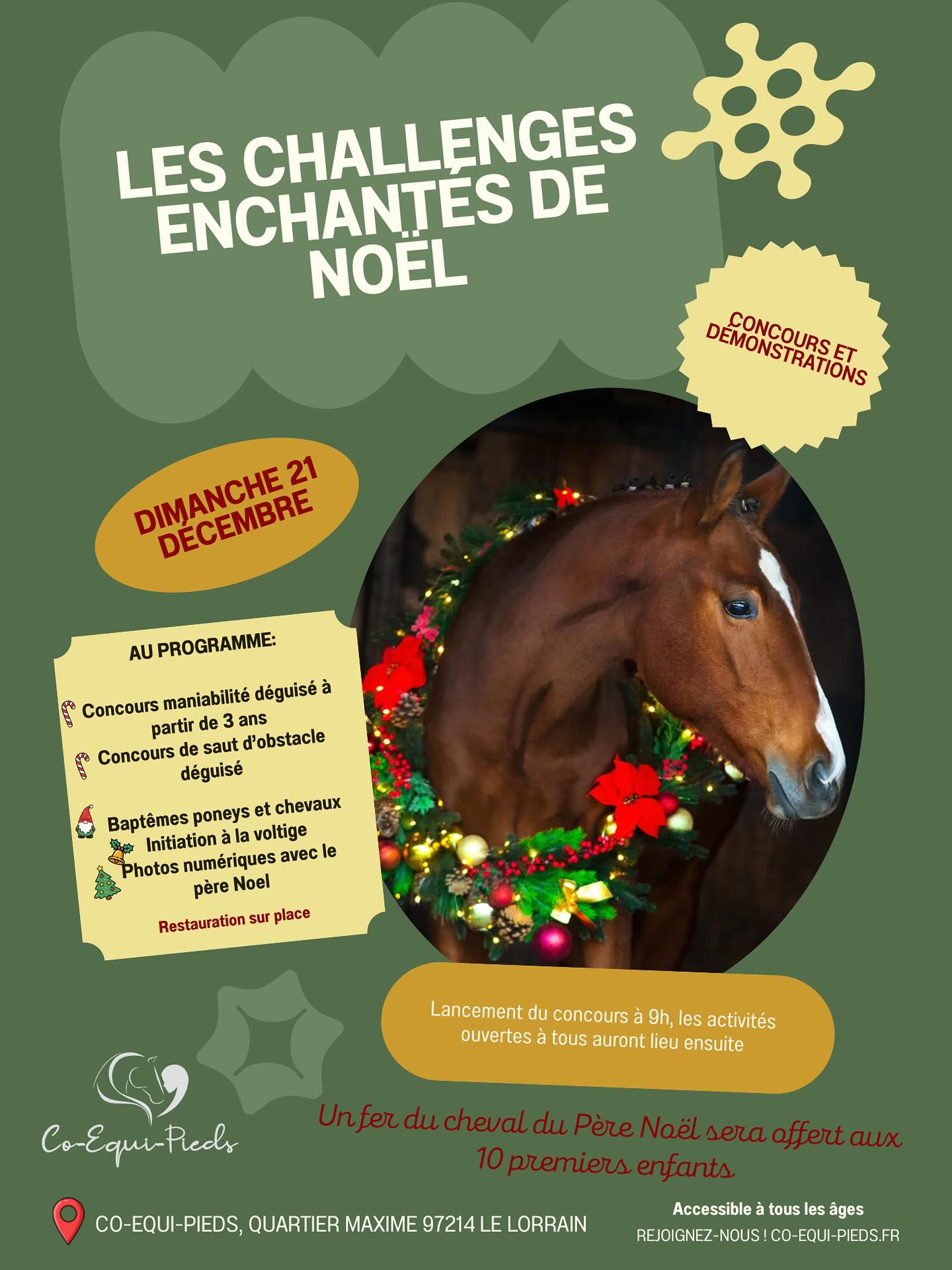 Les Challenges Enchantés de Noël 21 décembre au Lorrain – Concours & démonstrations