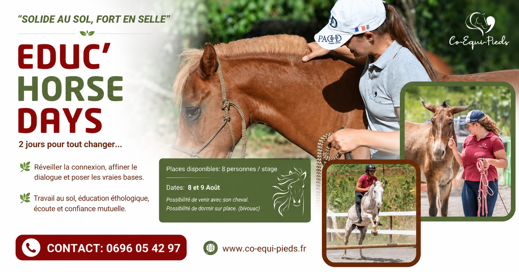 Educ' Horse Days : 2 jours pour transformer votre relation avec votre cheval (8 et 9 août 2026)