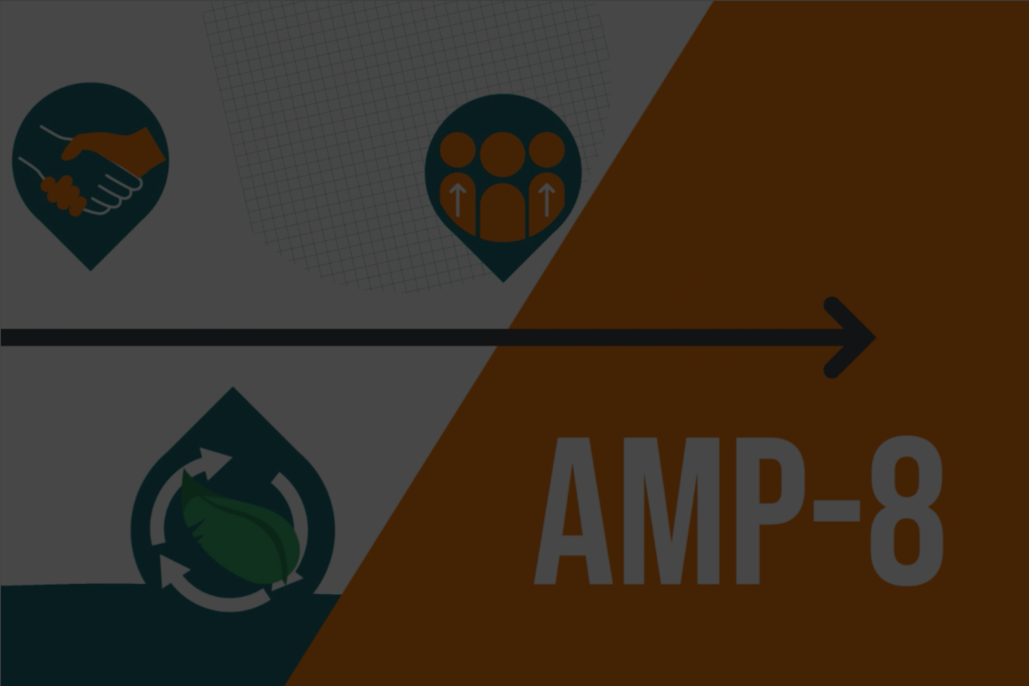 Chart representing the journey with AMP 8