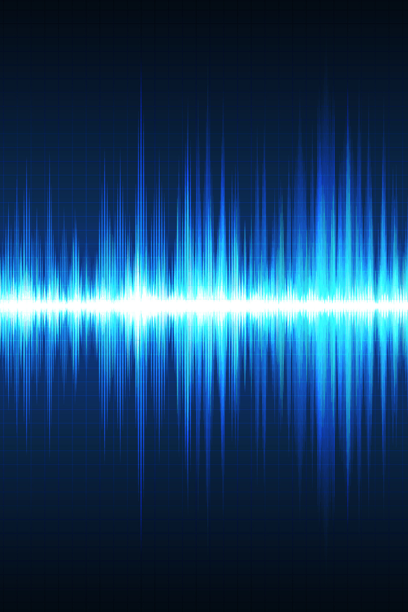 radio frequency image with blue lines