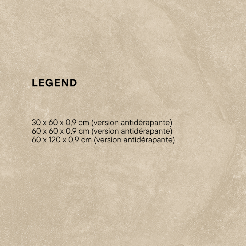 grès cérame Legend beige OMSTONE Caraïbes Martinique