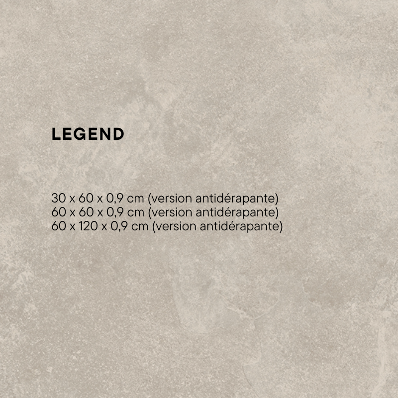 grès cérame Legend gris OMSTONE Caraïbes Martinique