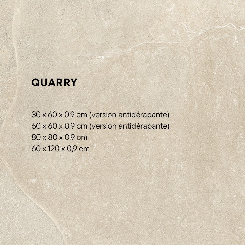 grès cérame Quarry beige OMSTONE Caraïbes Martinique