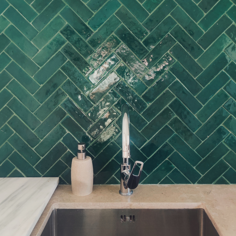 Carrelage zellige marocain fait main pour cuisine ou salle de bain