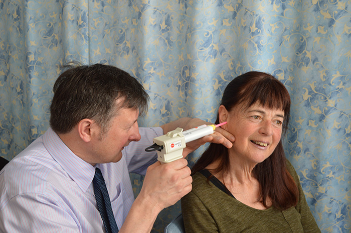 Person undergoing a new hearing test in Sheffield